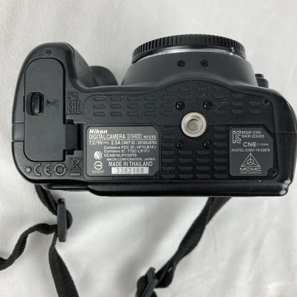Nikon D3400 DSLR Camera w/ 18-55 Lens, SD, Strap, Battery, Charger (7.3K Shots)